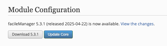 Core Upgrade Available
