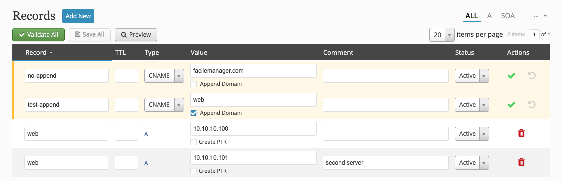Automatically append domain during input