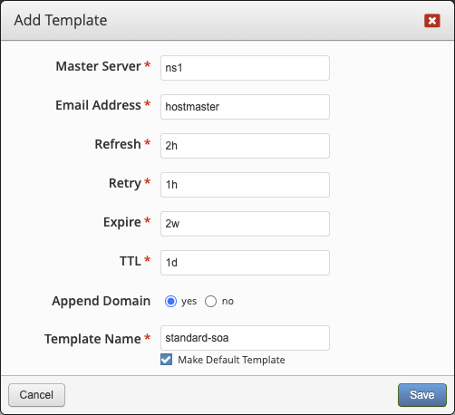 Create SOA Template
